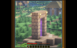 Minecraft building Unknown portal of player