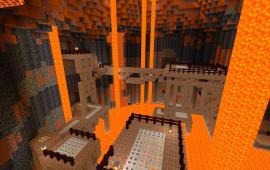 Minecraft location Flaming Fortress Dungeon