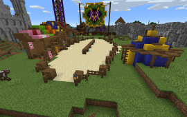 Minecraft building Jousting area at spawn