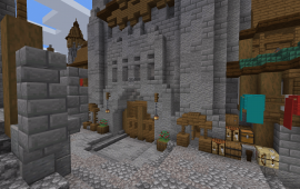 Minecraft location Houses inside of spawn castle