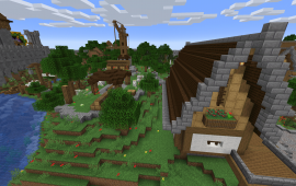 Minecraft location Lumber camp at spawn