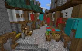 Minecraft location Houses inside of spawn castle