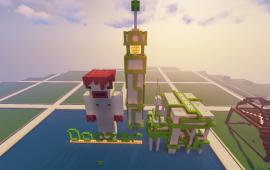 Minecraft building Statue and house by perc1million