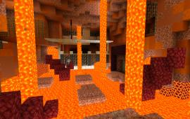 Minecraft location Flaming Fortress Dungeon