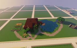Minecraft building Modern-styled house with special features by totallynotant