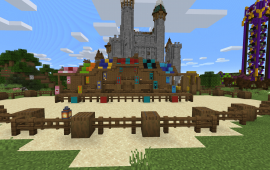Minecraft building Jousting area at spawn