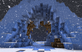 Minecraft building Ice wall - Vegghoefn