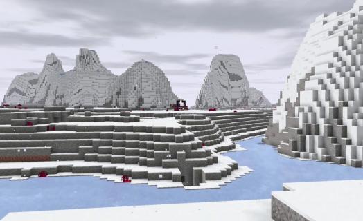 Video showing our custom terrain generation in VANILLA Minecraft!